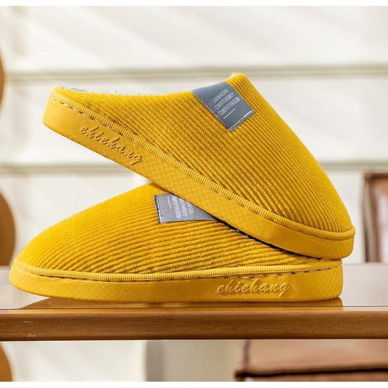 燈芯絨內加絨保暖保暖防滑室內拖鞋-細節圖7