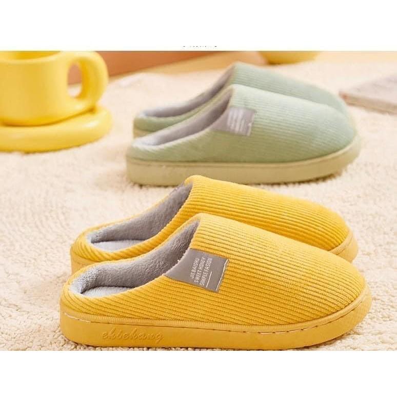 燈芯絨內加絨保暖保暖防滑室內拖鞋-細節圖8