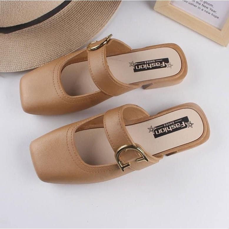 字母Ｄ懶人舒適包頭半拖鞋懶人鞋-細節圖9