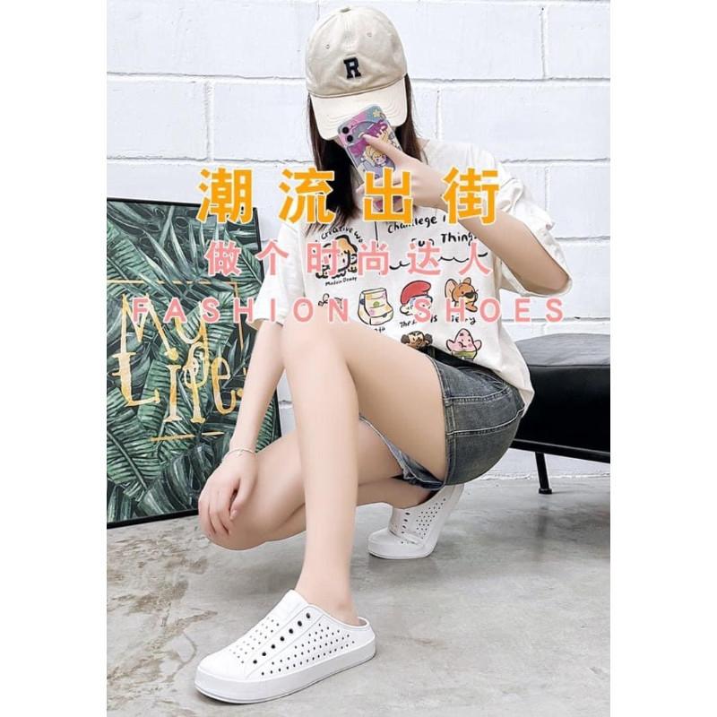 經典男女半脫款防水防滑洞洞鞋-細節圖2