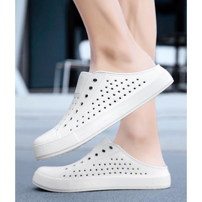 經典男女半脫款防水防滑洞洞鞋-細節圖4