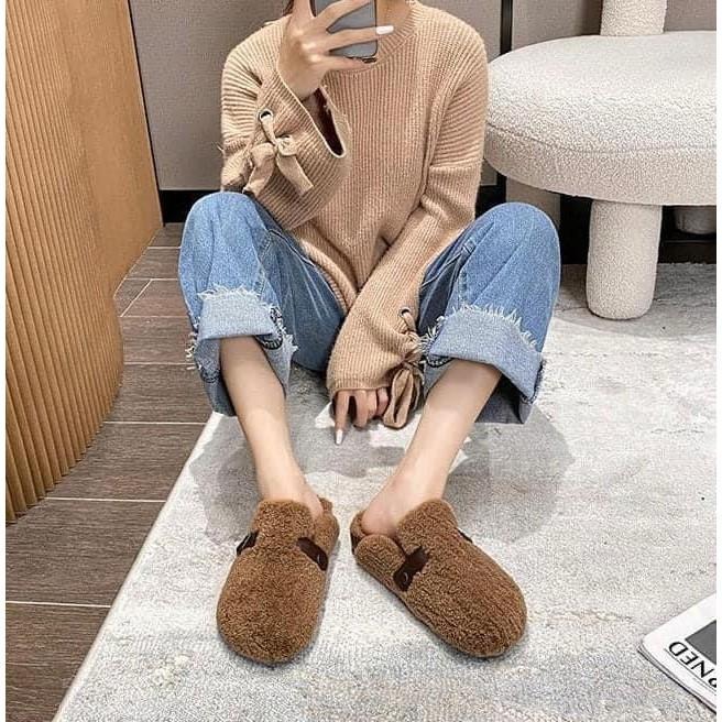 韓版毛絨絨百搭保暖勃肯鞋-細節圖7