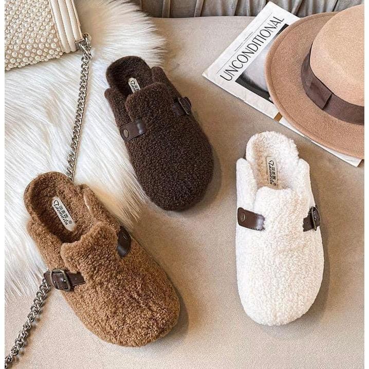 韓版毛絨絨百搭保暖勃肯鞋-細節圖8
