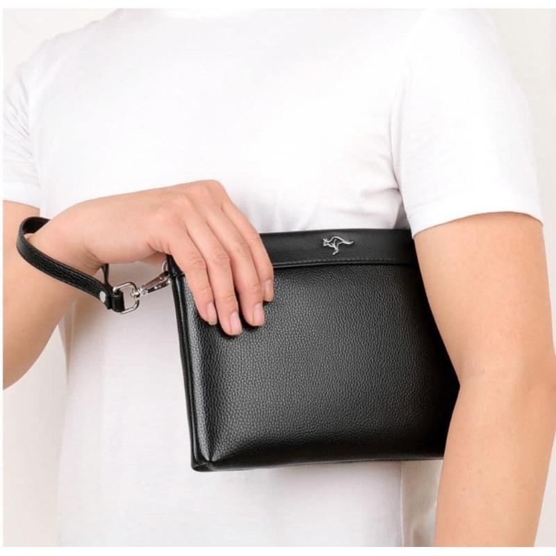 袋鼠皮革大容量多卡位手拿包-細節圖4