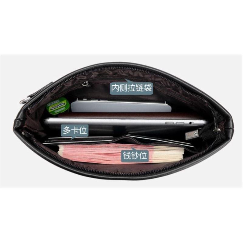 袋鼠皮革大容量多卡位手拿包-細節圖5