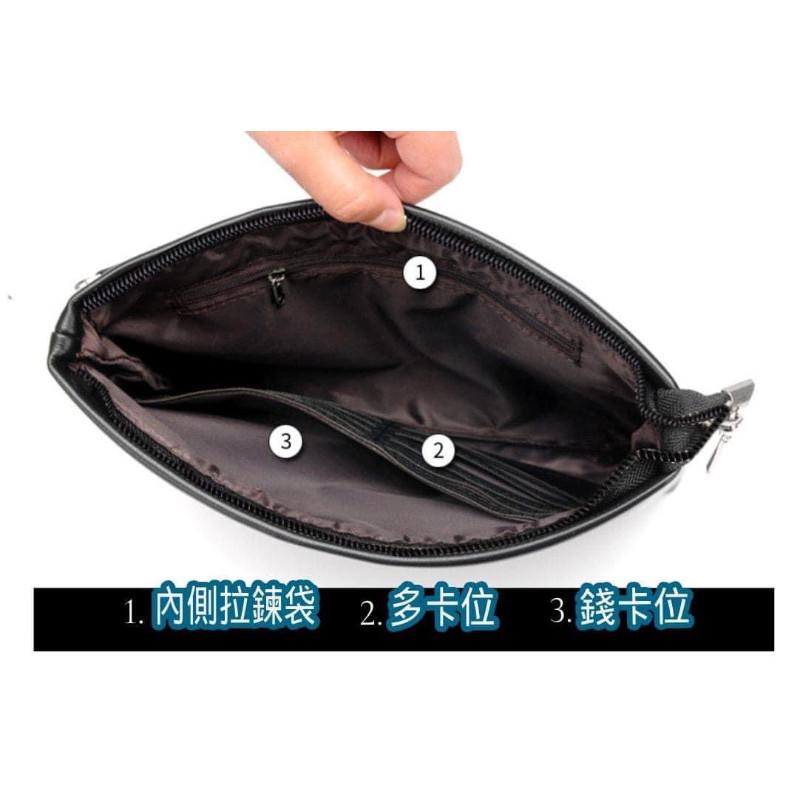 袋鼠皮革大容量多卡位手拿包-細節圖6