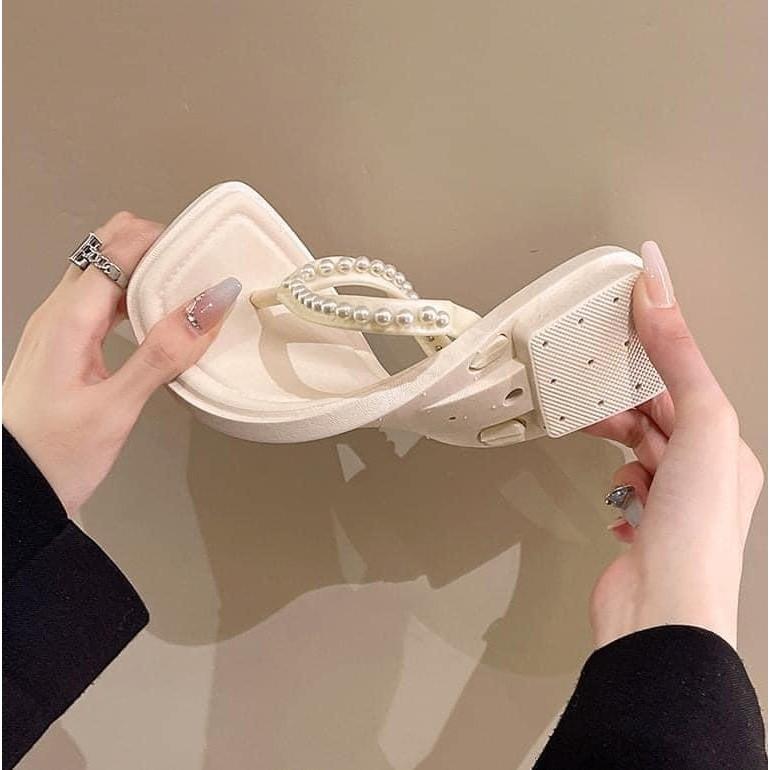 時尚珍珠增高人字拖夾腳拖-細節圖8