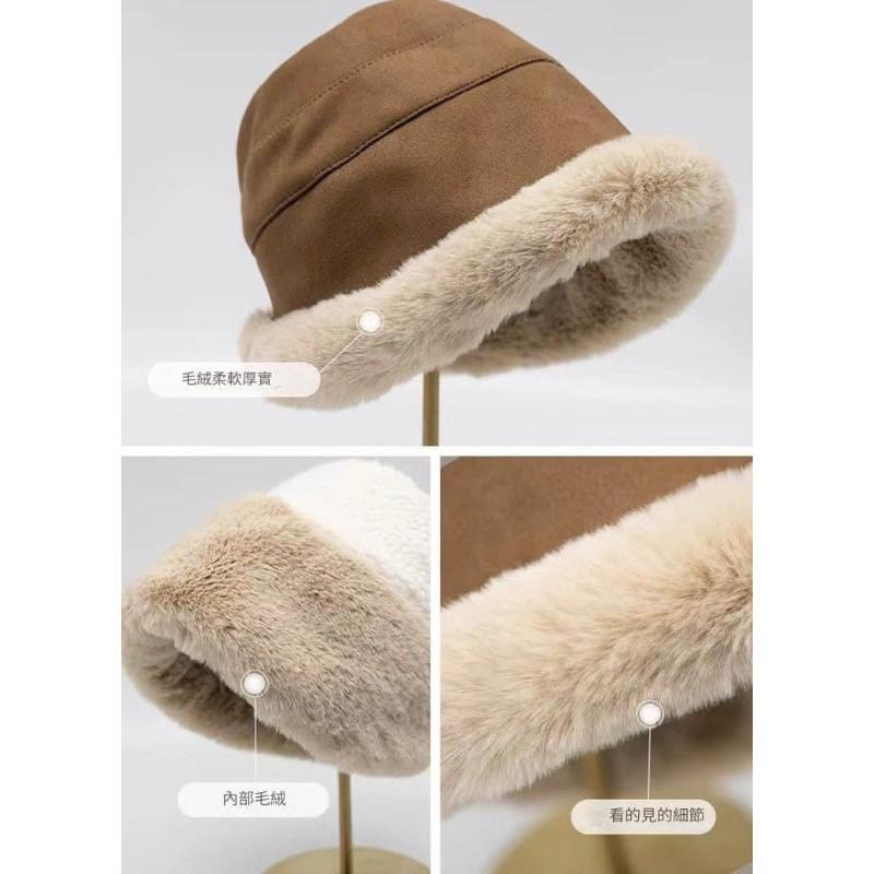 韓國2種戴法毛絨絨護耳保暖漁夫帽蒙古帽-細節圖9