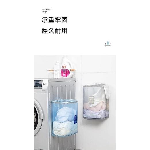 無痕掛壁式透氣網格洗衣籃-細節圖2