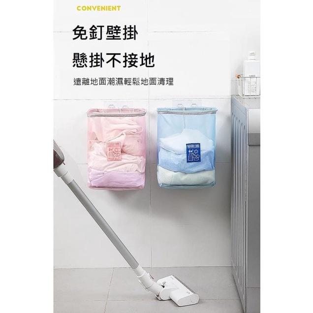無痕掛壁式透氣網格洗衣籃-細節圖4