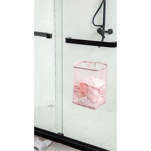 無痕掛壁式透氣網格洗衣籃-細節圖7