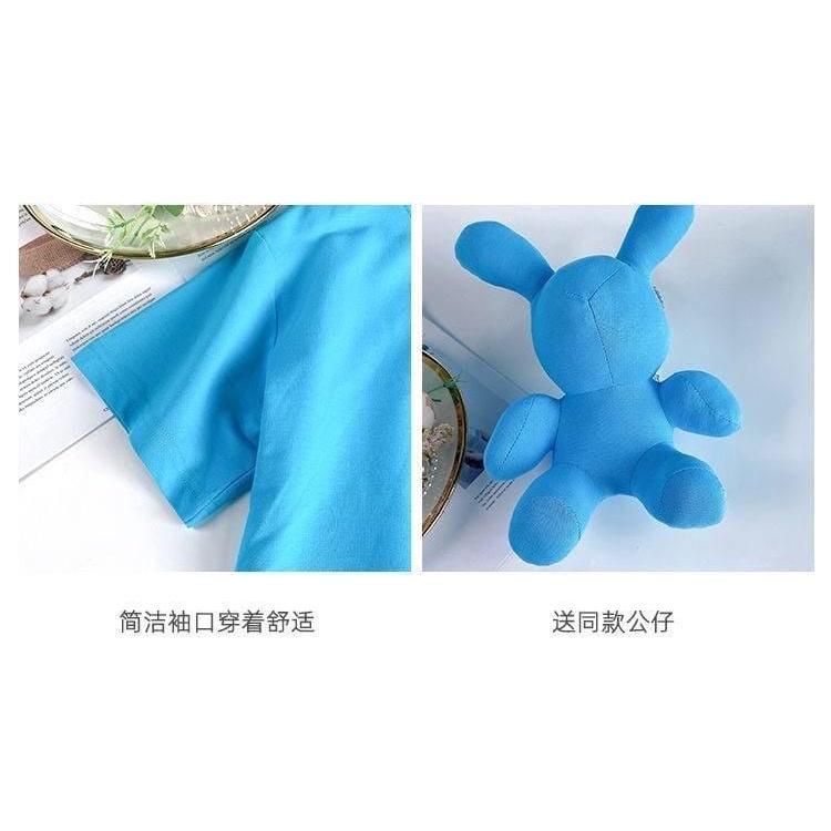 大童款小熊鏈條造型長版衫(含小熊)-細節圖4