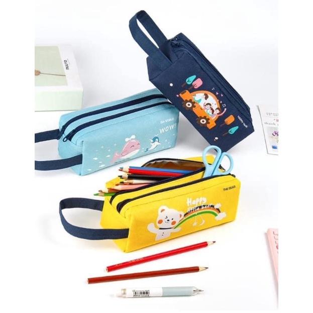 雙層大容量牛津布手提鉛筆袋-細節圖5