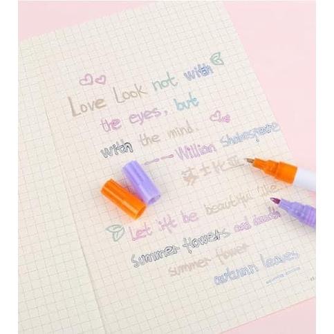 雙線輪廓彩色馬克筆8支套-細節圖7