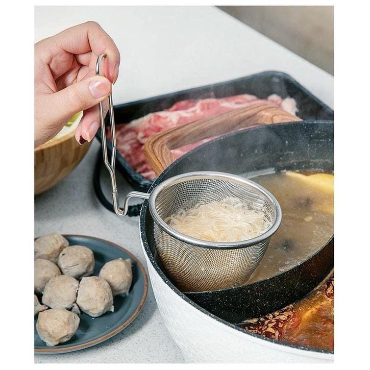 日本ECHO煮火鍋可掛式不鏽鋼濾網勺-細節圖3