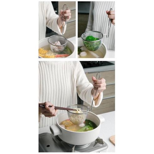 日本ECHO煮火鍋可掛式不鏽鋼濾網勺-細節圖9