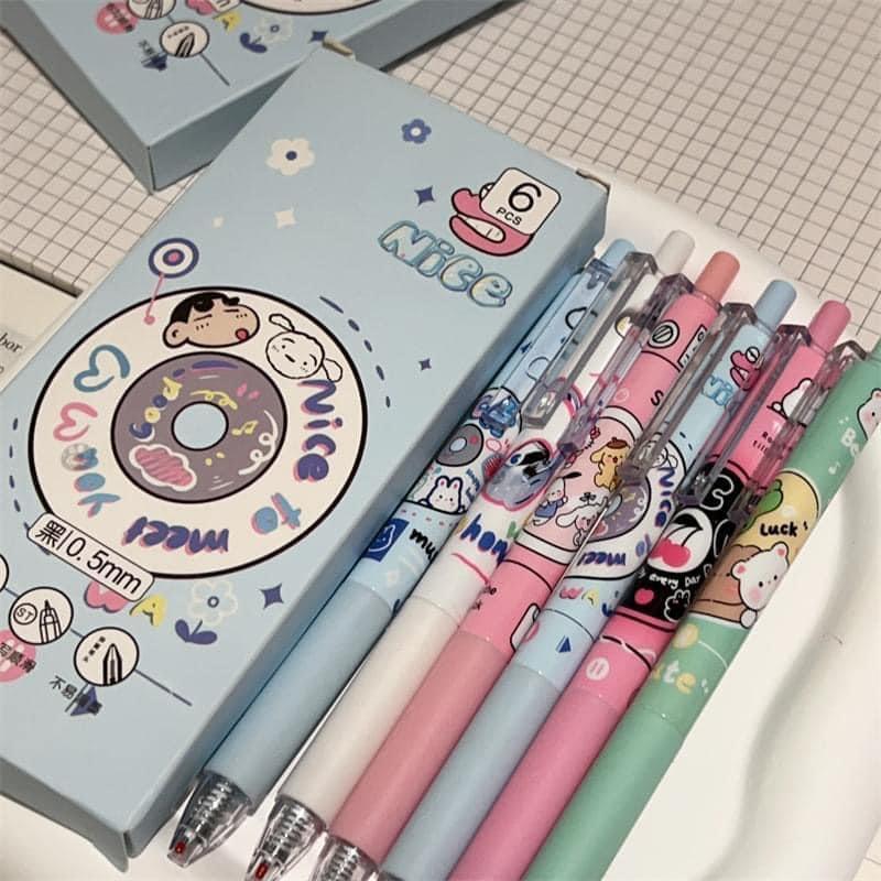 可愛蠟筆小新音樂中性筆6支盒裝-細節圖3