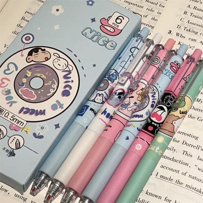 可愛蠟筆小新音樂中性筆6支盒裝-細節圖4