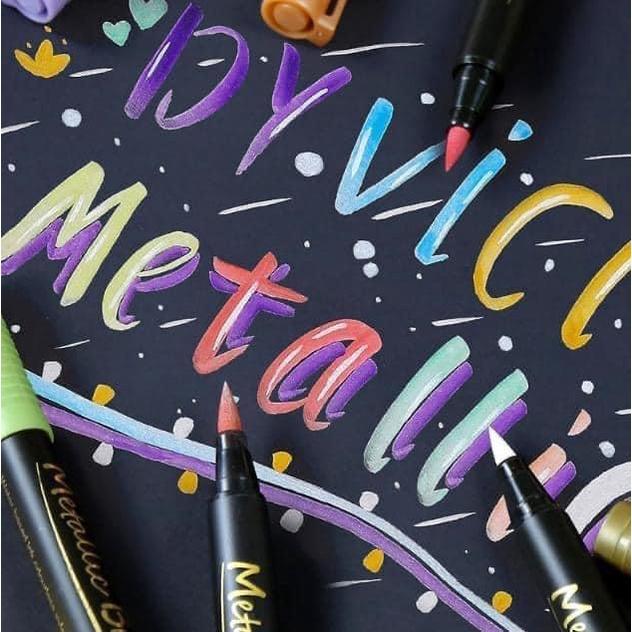 軟頭毛筆金屬馬克筆10色組-細節圖3