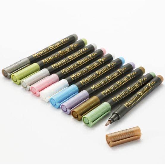 軟頭毛筆金屬馬克筆10色組-細節圖5