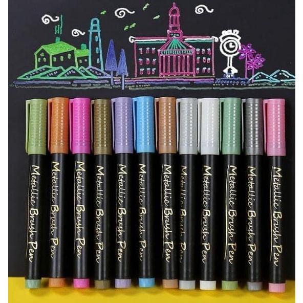 軟頭毛筆金屬馬克筆10色組-細節圖7