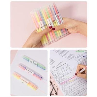 雙頭螢光筆6色袋裝(一組3袋）-細節圖4