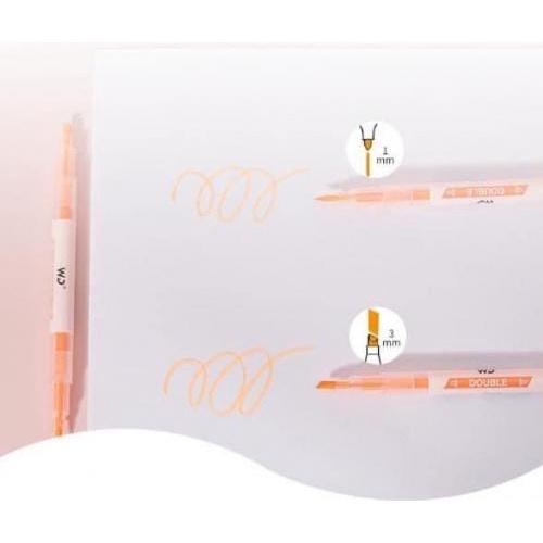 雙頭螢光筆6色袋裝(一組3袋）-細節圖6