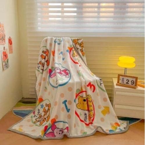 可愛迪士尼珊瑚絨標準雙人床大條毛毯被-細節圖8