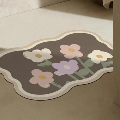 田園風小紅書爆款硅藻泥防滑速乾地墊-細節圖4