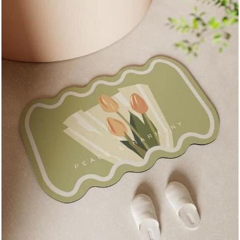 田園風小紅書爆款硅藻泥防滑速乾地墊-細節圖5