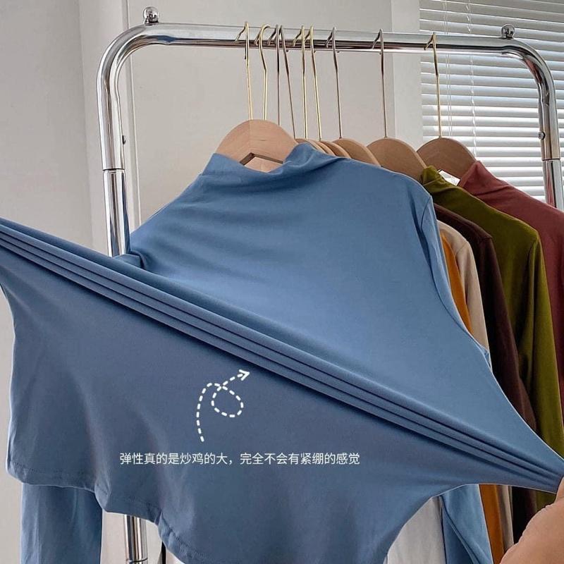 韓版半高領多色打底衣-細節圖3