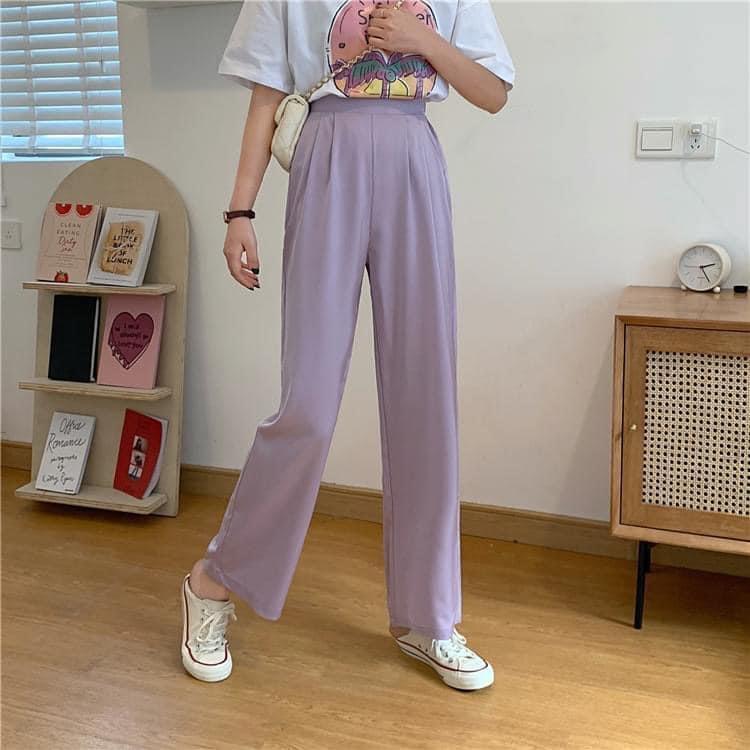 寬鬆垂感高腰直筒闊腿西裝褲-細節圖6