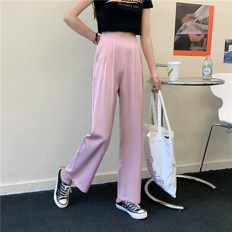 寬鬆垂感高腰直筒闊腿西裝褲-細節圖8