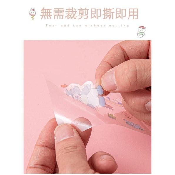 可愛少女100張防水PET貼紙盒裝-細節圖6