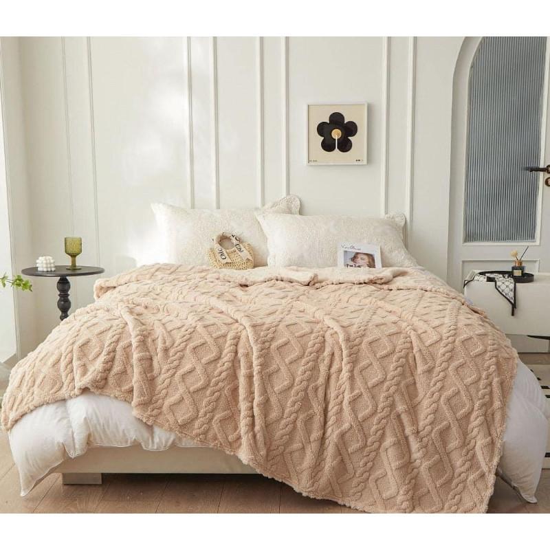 出口美國Costco羊羔絨3D立體浮雕毯子-細節圖2