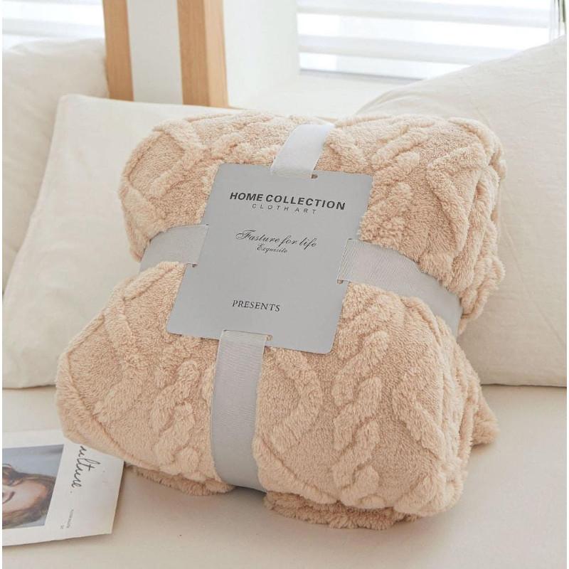 出口美國Costco羊羔絨3D立體浮雕毯子-細節圖4