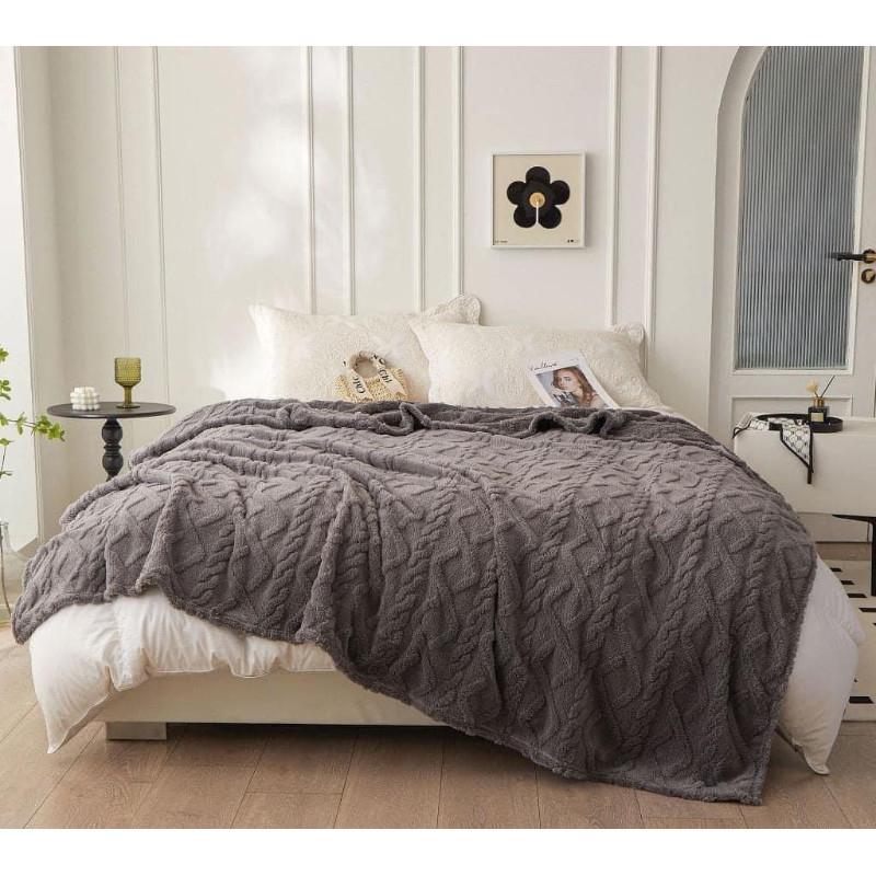 出口美國Costco羊羔絨3D立體浮雕毯子-細節圖6