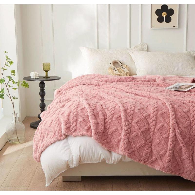 出口美國Costco羊羔絨3D立體浮雕毯子-細節圖9