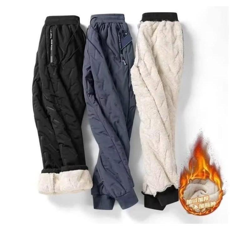 加厚“北極絨”+羽絨棉＋風衣褲束口褲長褲-細節圖4