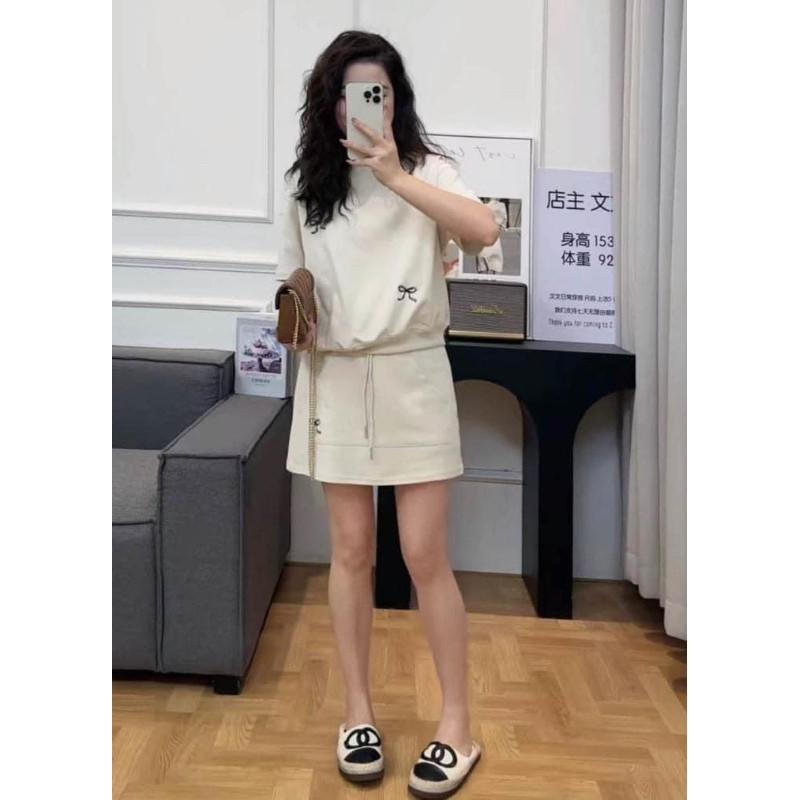 韓國蝴蝶結寬鬆褲裙兩件套-細節圖6