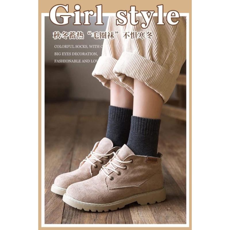 加絨加厚羊毛圈瓦毛巾襪保暖襪(一組5雙)-細節圖2