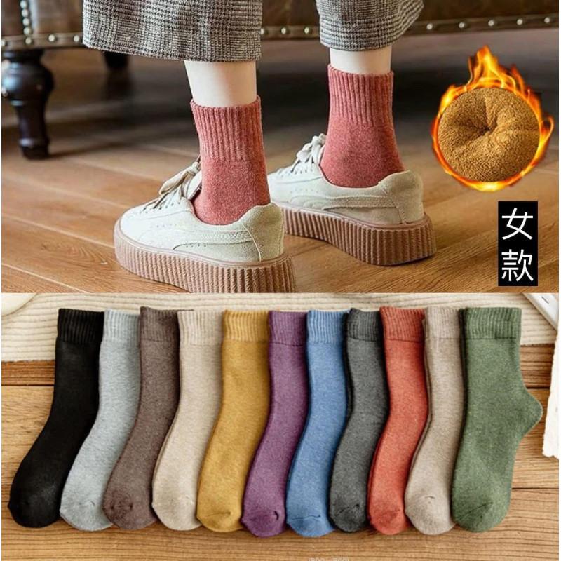 加絨加厚羊毛圈瓦毛巾襪保暖襪(一組5雙)-細節圖3