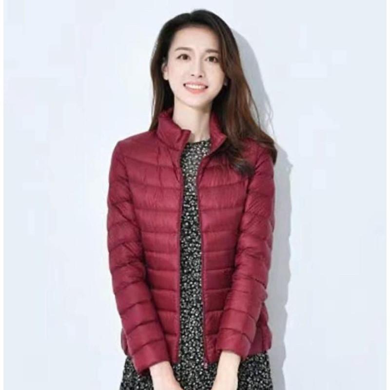 立領大尺碼極輕保暖輕羽絨外套-細節圖3