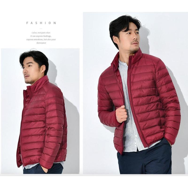 立領大尺碼極輕保暖輕羽絨外套-細節圖4