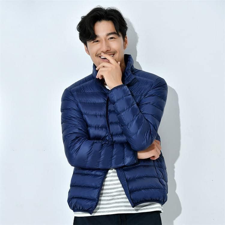 立領大尺碼極輕保暖輕羽絨外套-細節圖8