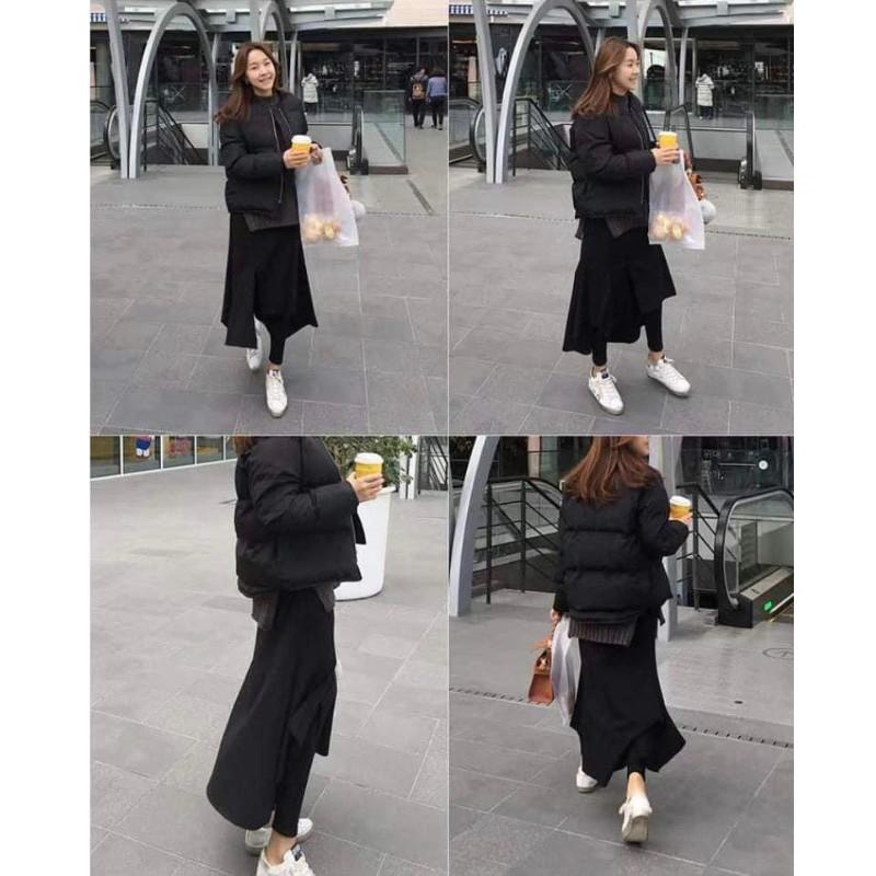 不規則高腰假兩件式打底褲裙-細節圖5