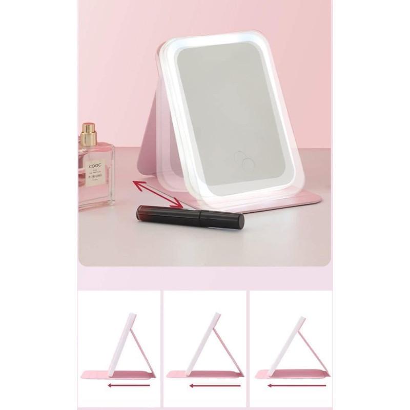 LED三色無極光源充電式折疊化妝鏡-細節圖6