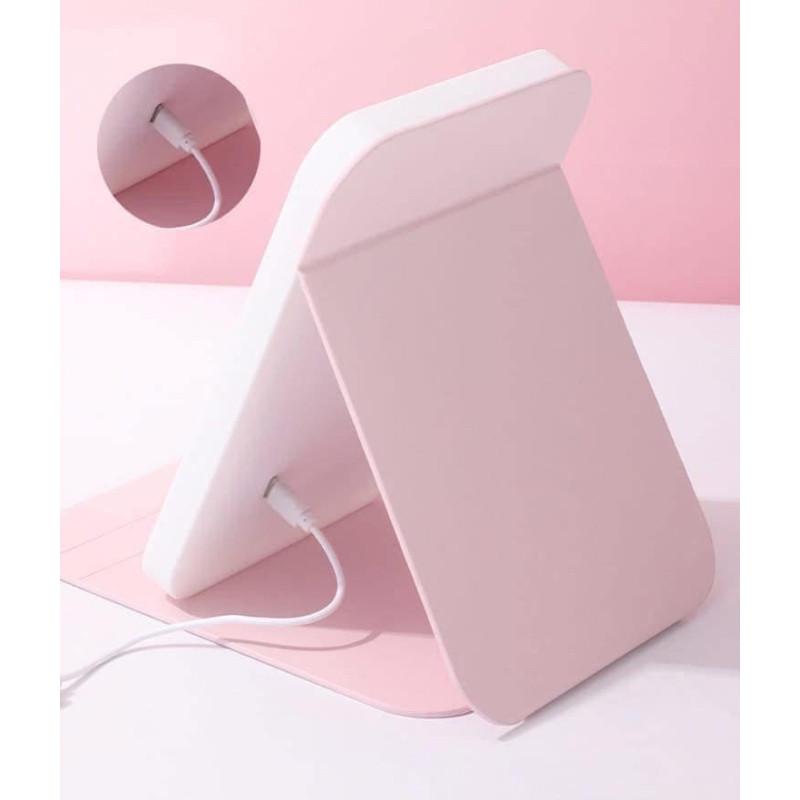 LED三色無極光源充電式折疊化妝鏡-細節圖9