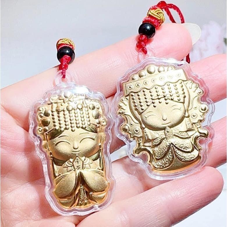 金箔白沙屯媽祖求平安吊飾-細節圖3