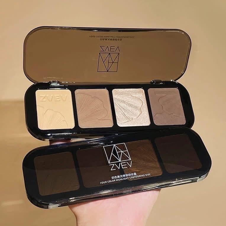ZVEV四色陰影提亮珠光修容盤-細節圖9